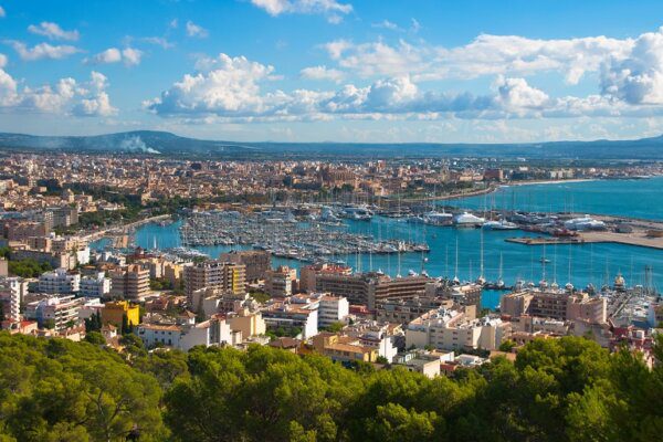 Palma de Mallorca marina and coastline