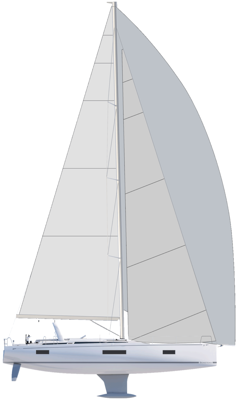 Beneteau  Oceanis Yacht 54 Side Profile