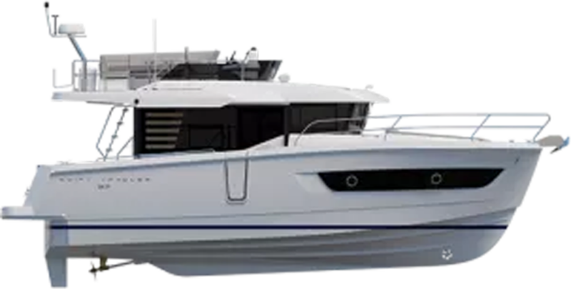 Beneteau  Swift Trawler 37 Side Profile